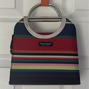 KATE SPADE Striped Hand Bag Purse Tote Crossbody Bag